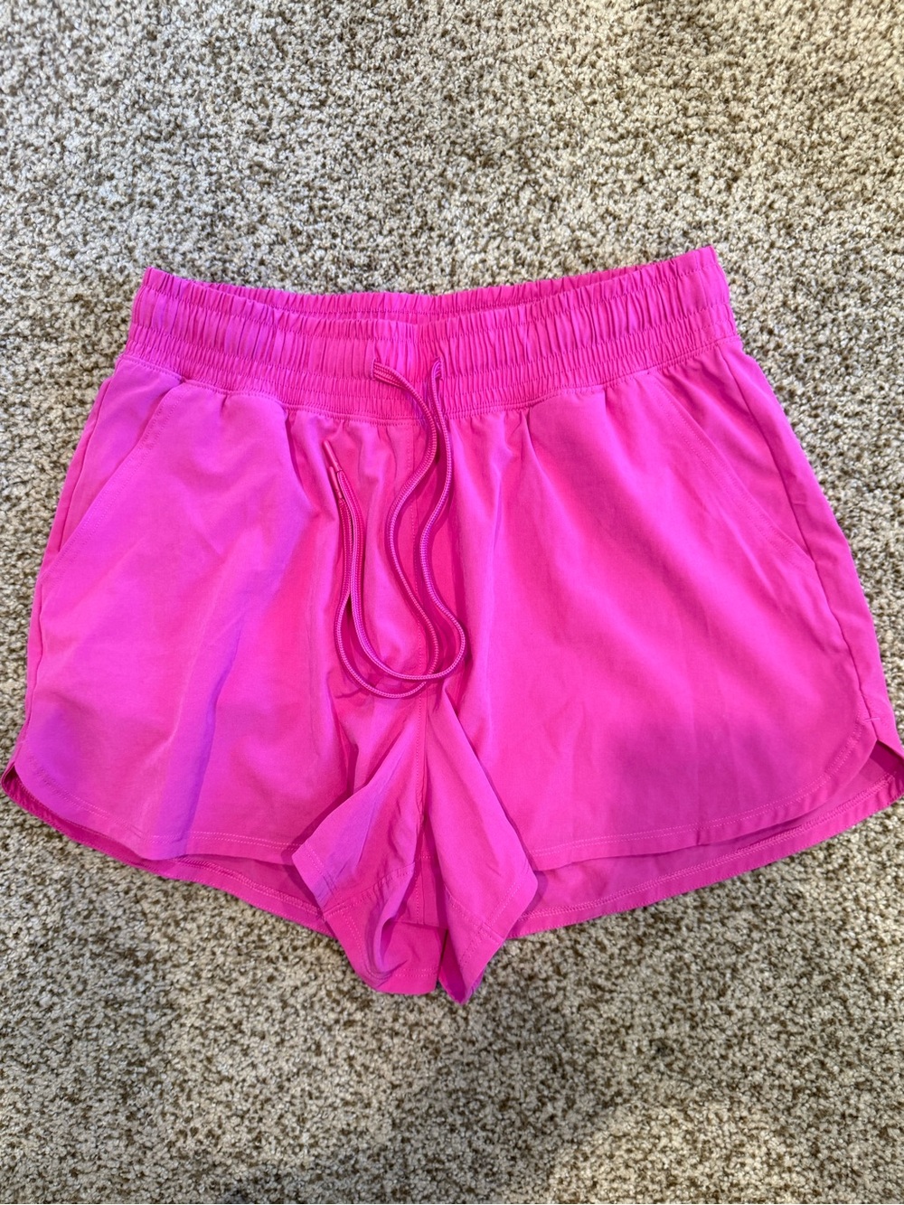 Bright Pink Women's Athletic Drawstring Shorts